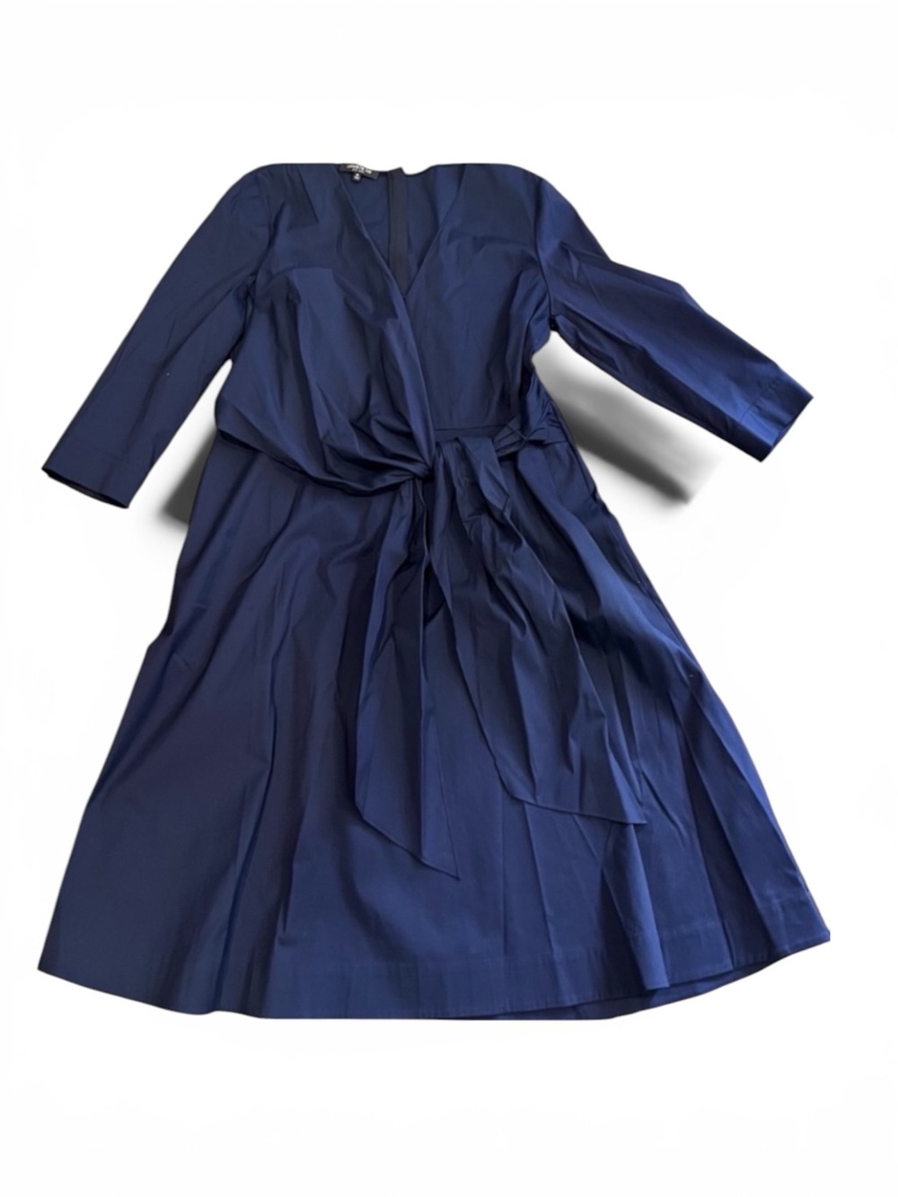- Lafayette 148 Navy faux wrap 3/4 sleeve Penelope Dress (sz 14) - Picture 5 of 5